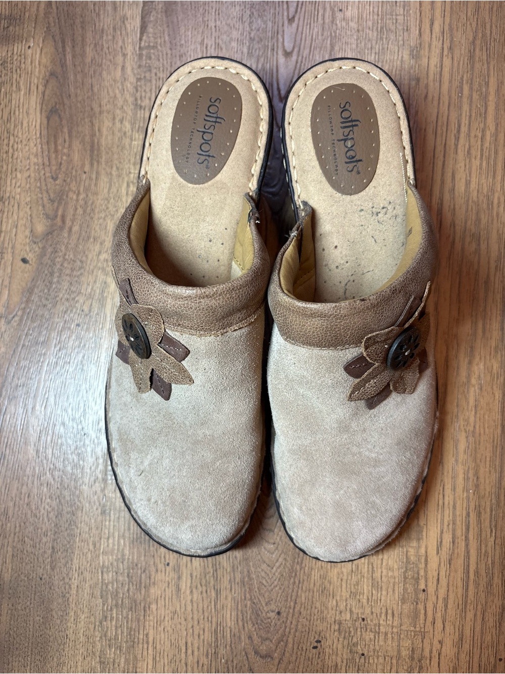 Softspots Lara Suede Leather Slip On Clogs Women’s - Picture 2 of 9